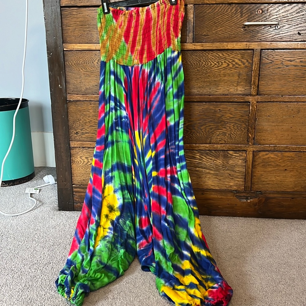 Tie dye sleeveless jumper